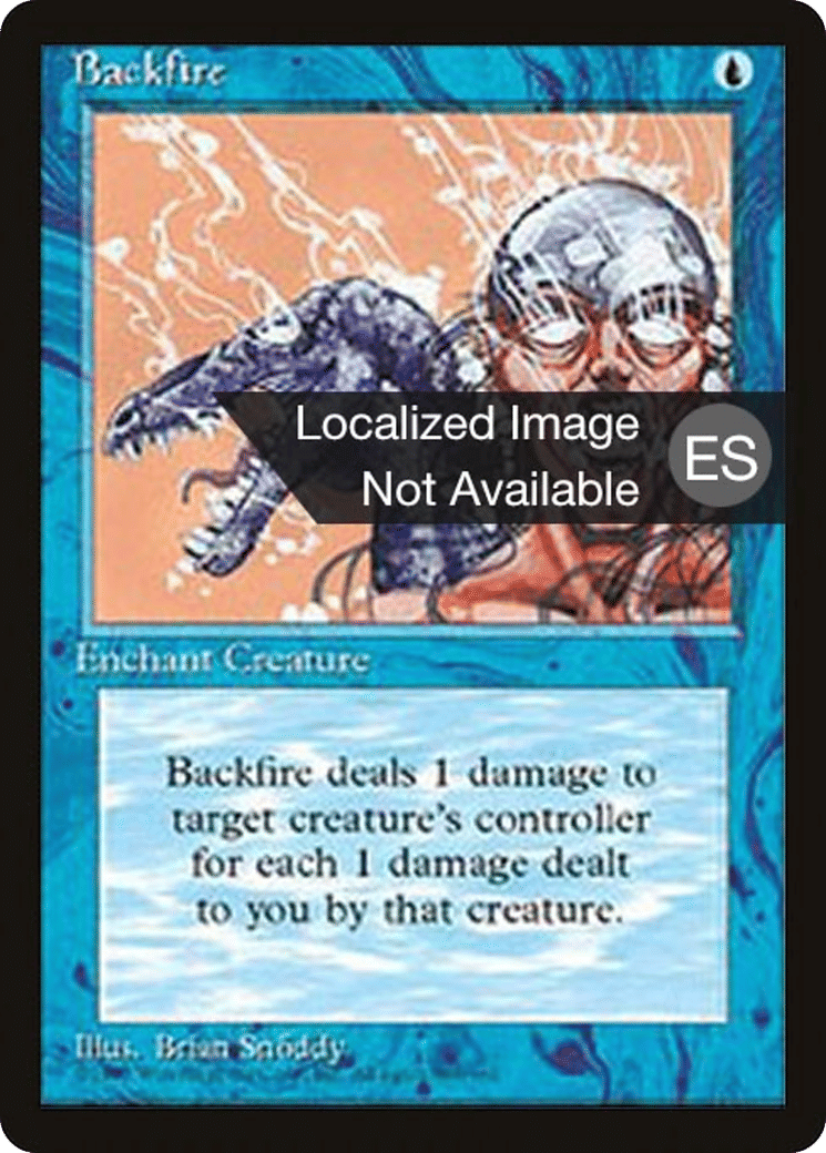 Backfire — Fourth Edition Foreign Black Border — Magic: The Gathering
