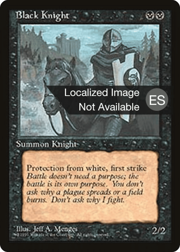 Black Knight — Fourth Edition Foreign Black Border — Magic: The Gathering