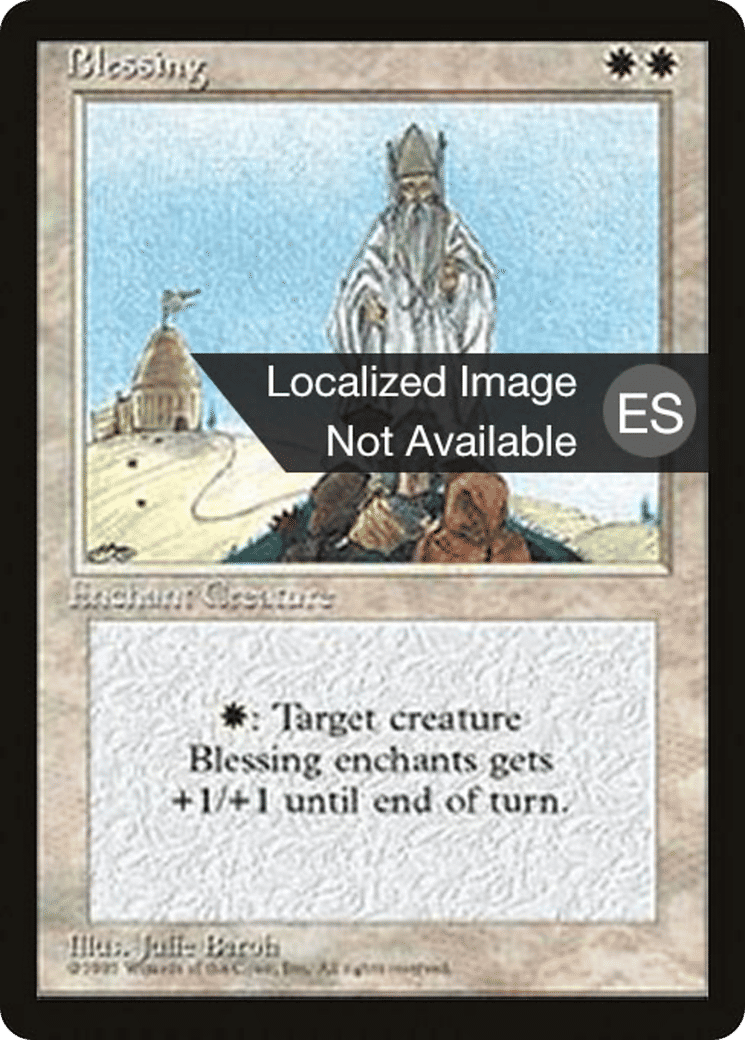 Blessing — Fourth Edition Foreign Black Border — Magic: The Gathering