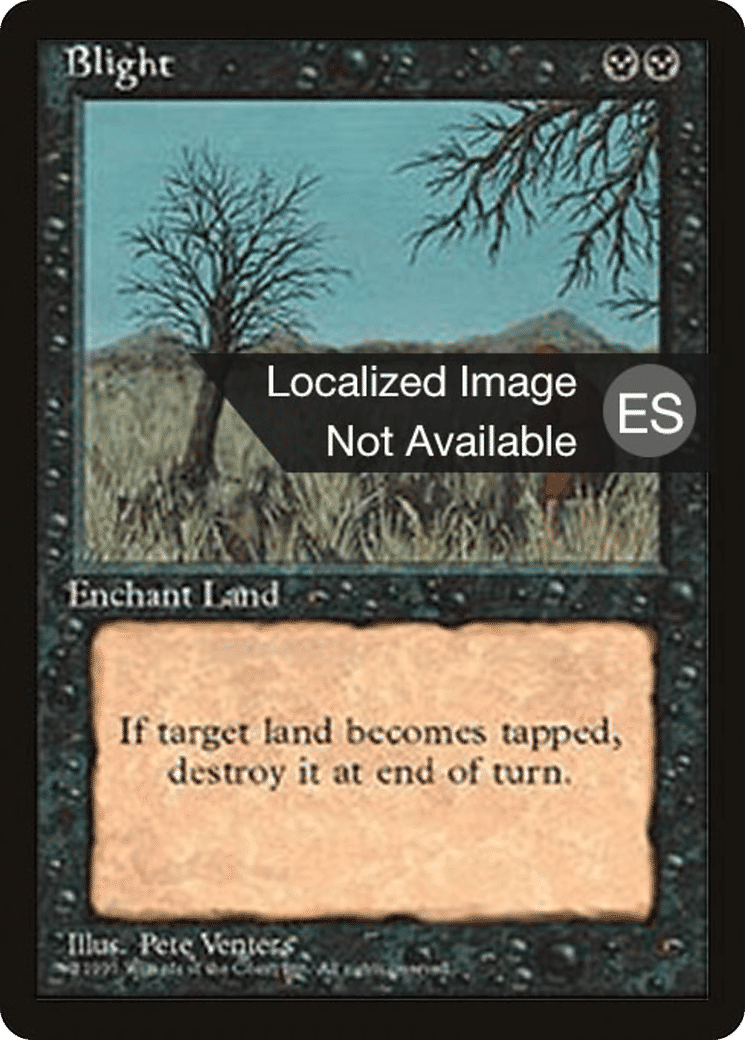 Blight — Fourth Edition Foreign Black Border — Magic: The Gathering