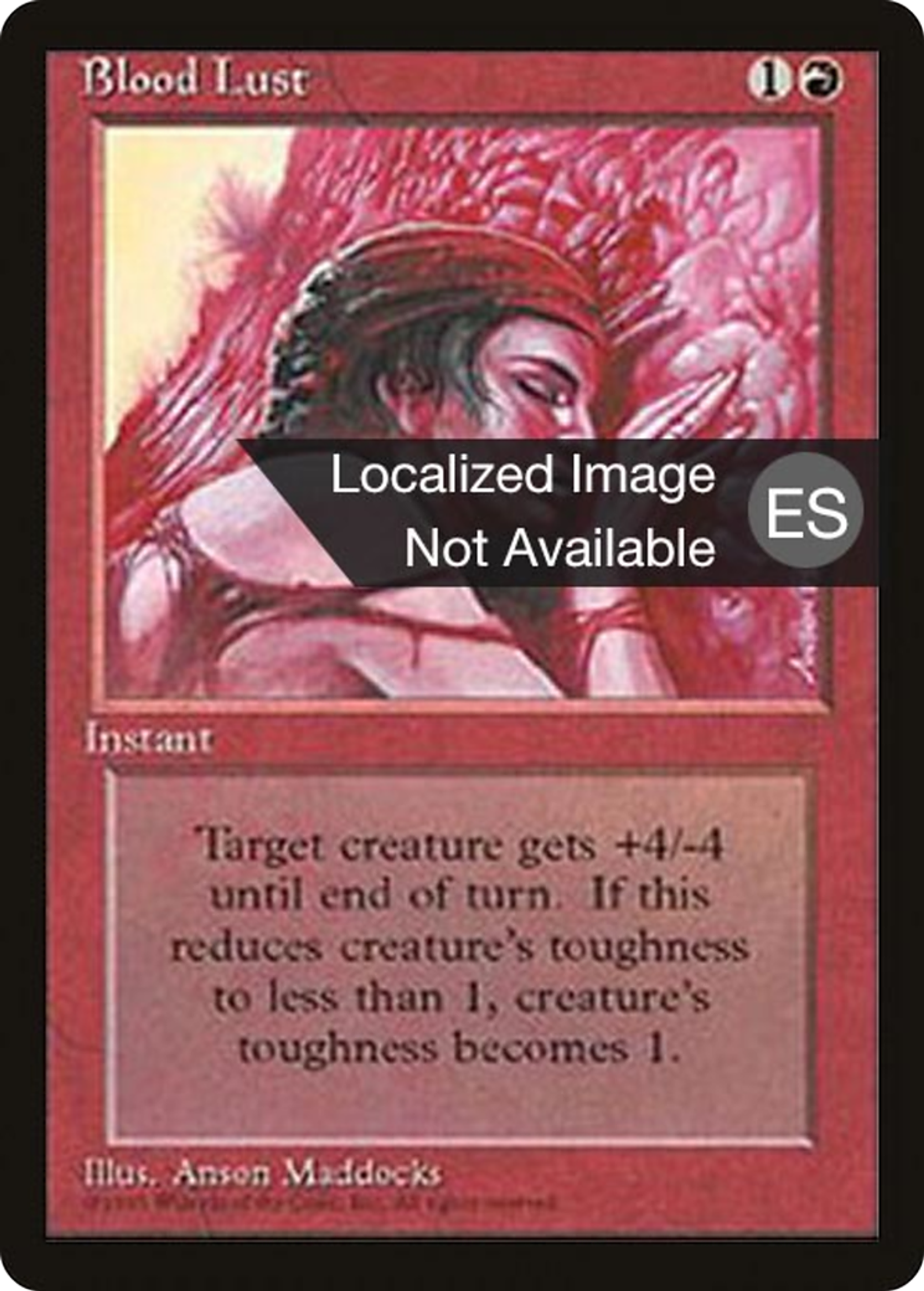 Blood Lust — Fourth Edition Foreign Black Border — Magic: The Gathering
