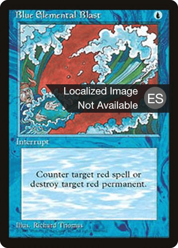 Blue Elemental Blast — Fourth Edition Foreign Black Border — Magic: The Gathering