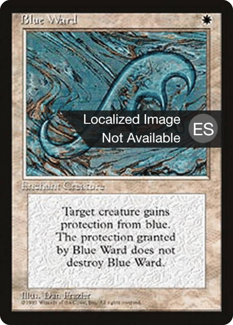 Blue Ward — Fourth Edition Foreign Black Border — Magic: The Gathering
