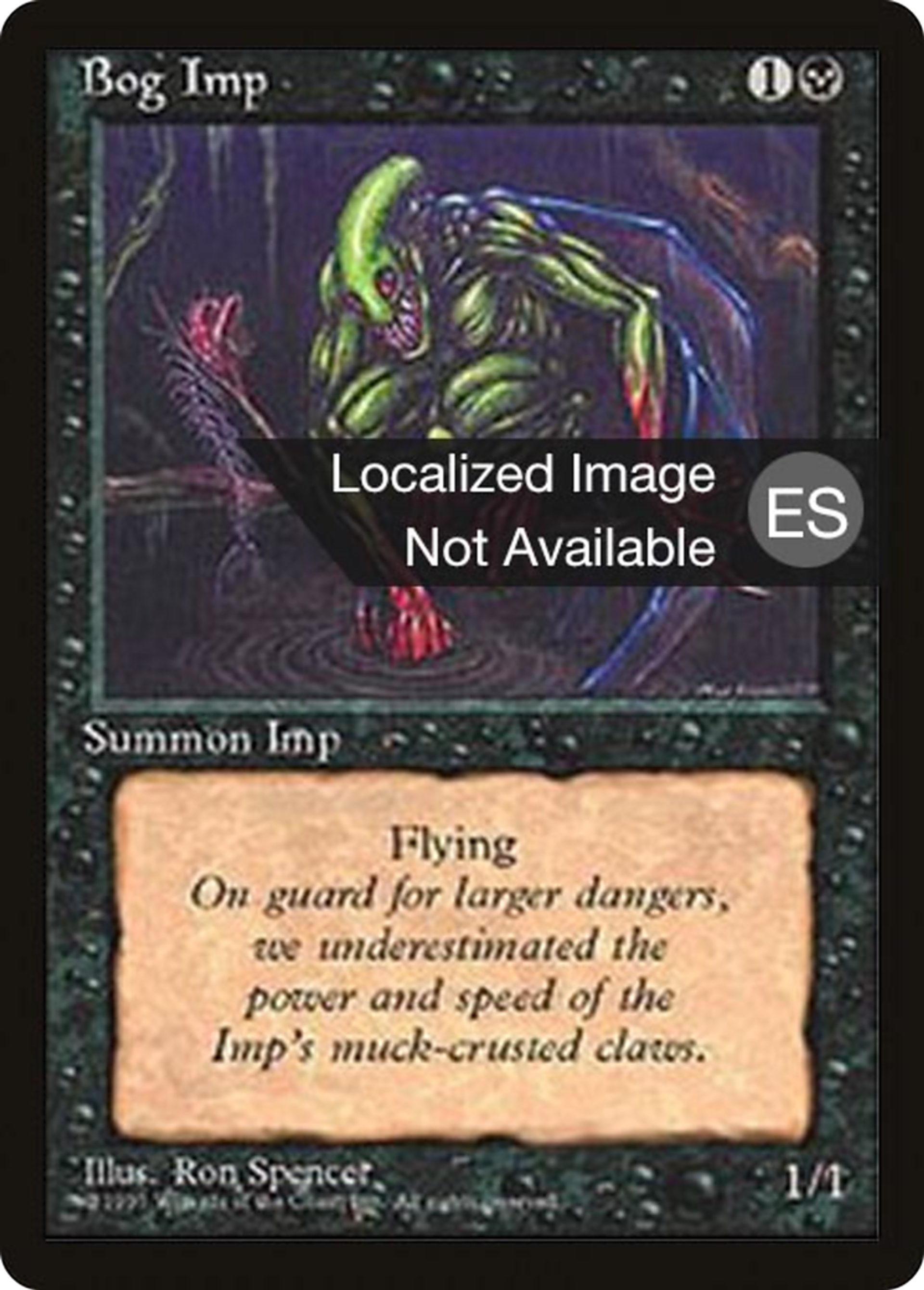 Diablotin des marécages — Fourth Edition Foreign Black Border — Magic: The Gathering