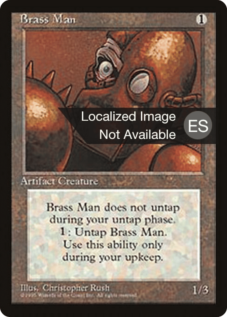 Brass Man — Fourth Edition Foreign Black Border — Magic: The Gathering
