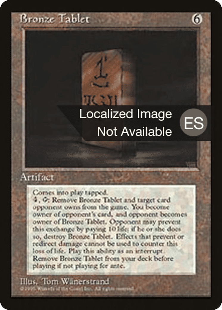 Bronze Tablet from Fourth Edition Foreign Black Border - Magic: The Gathering