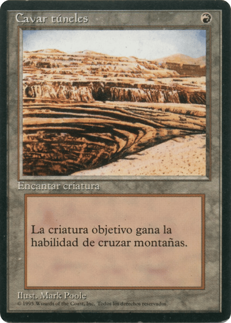 Burrowing — Fourth Edition Foreign Black Border — Magic: The Gathering