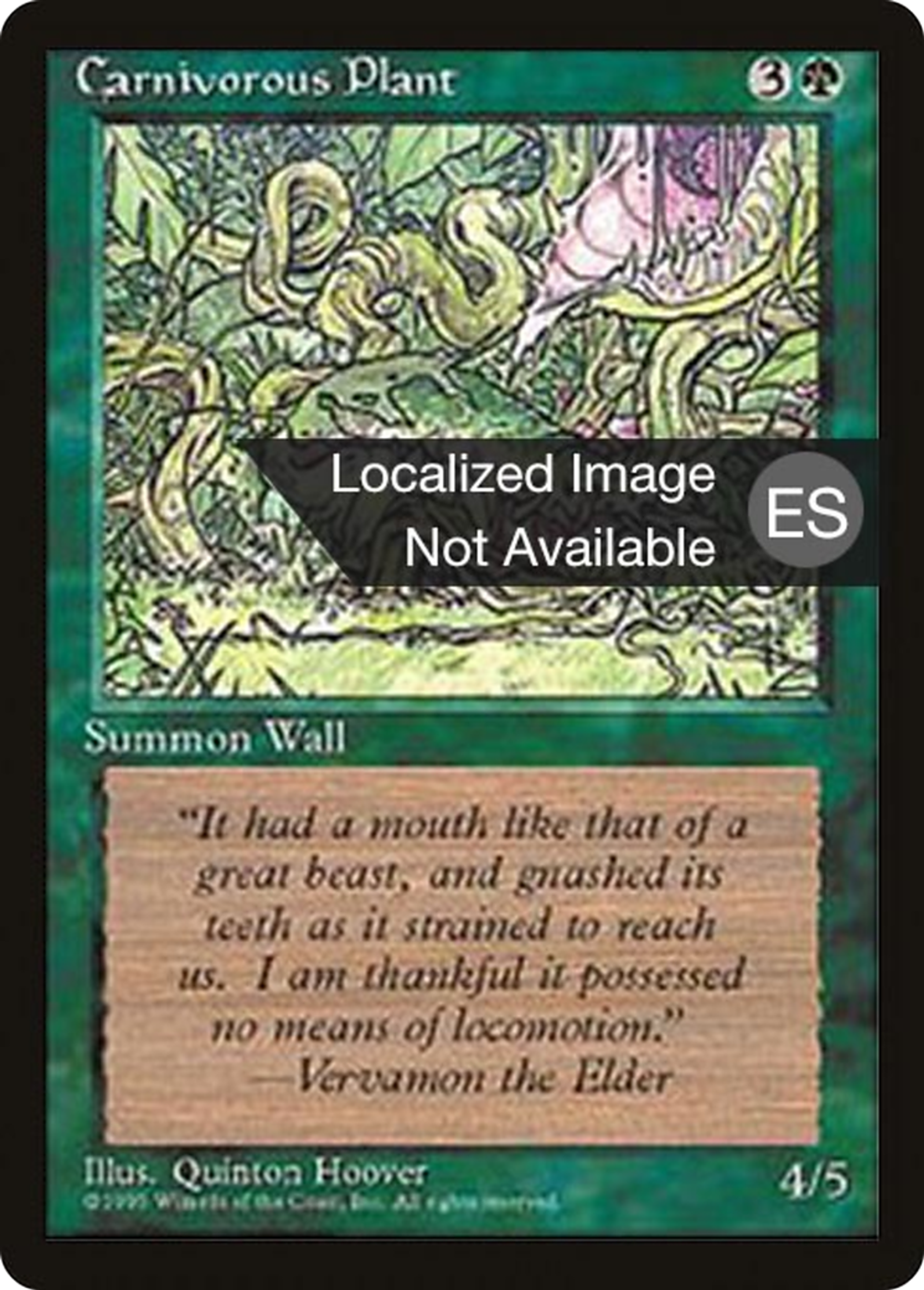 Carnivorous Plant — Fourth Edition Foreign Black Border — Magic: The Gathering