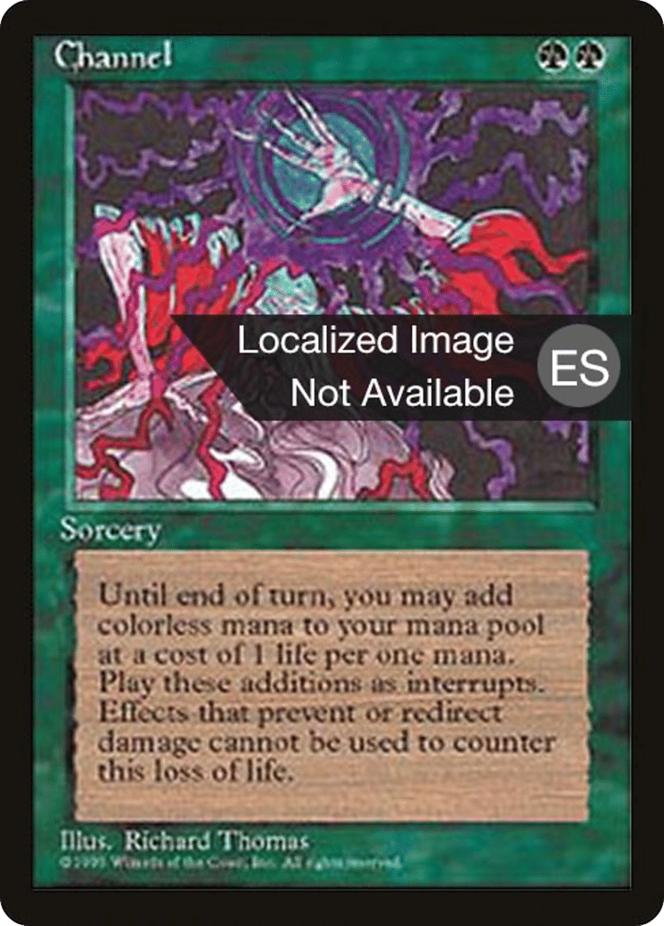Channel — Fourth Edition Foreign Black Border — Magic: The Gathering