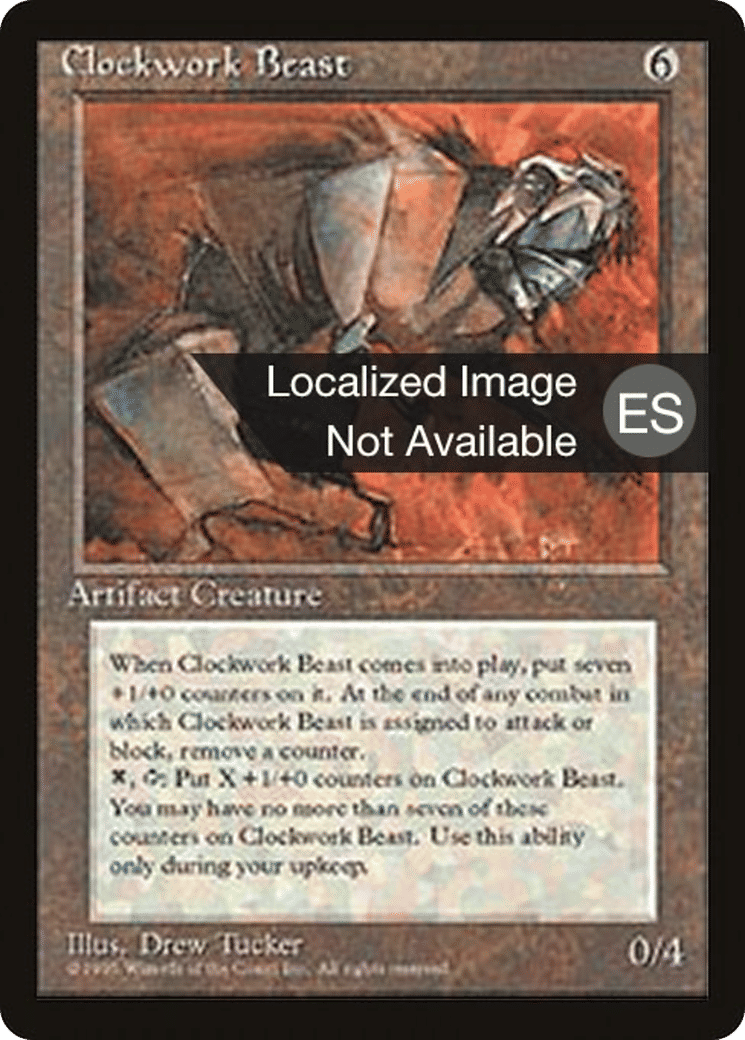 Clockwork Beast — Fourth Edition Foreign Black Border — Magic: The Gathering