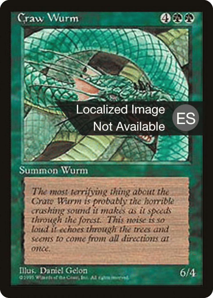 Craw Wurm — Fourth Edition Foreign Black Border — Magic: The Gathering