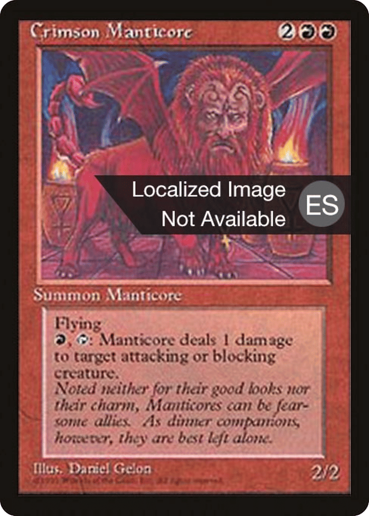 Crimson Manticore — Fourth Edition Foreign Black Border — Magic: The Gathering