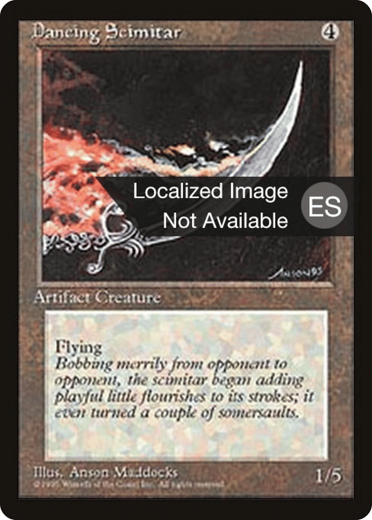 Dancing Scimitar — Fourth Edition Foreign Black Border — Magic: The Gathering
