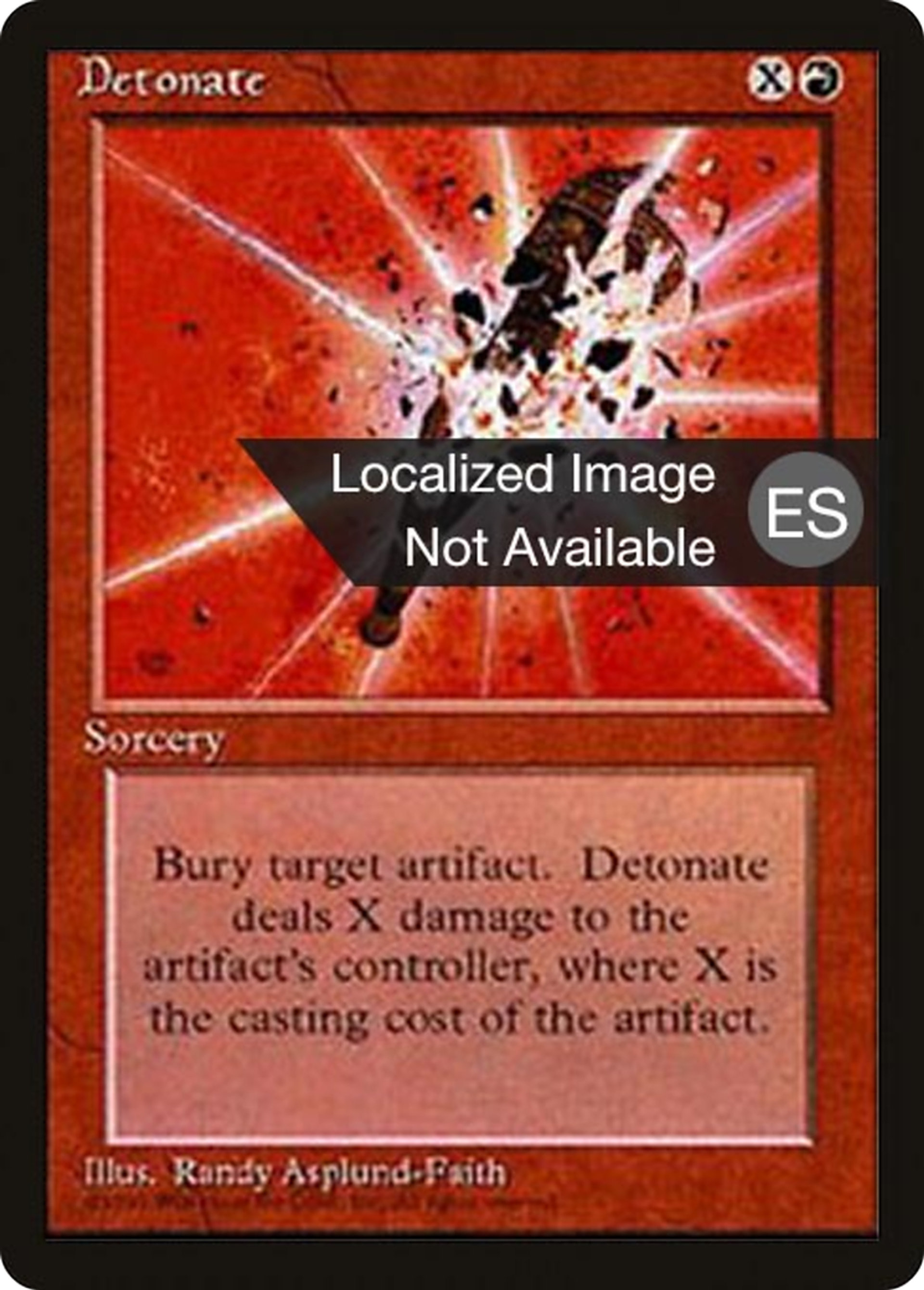 Detonate — Fourth Edition Foreign Black Border — Magic: The Gathering