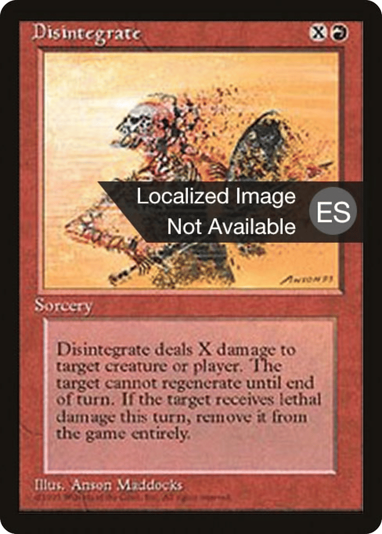 Disintegrate — Fourth Edition Foreign Black Border — Magic: The Gathering