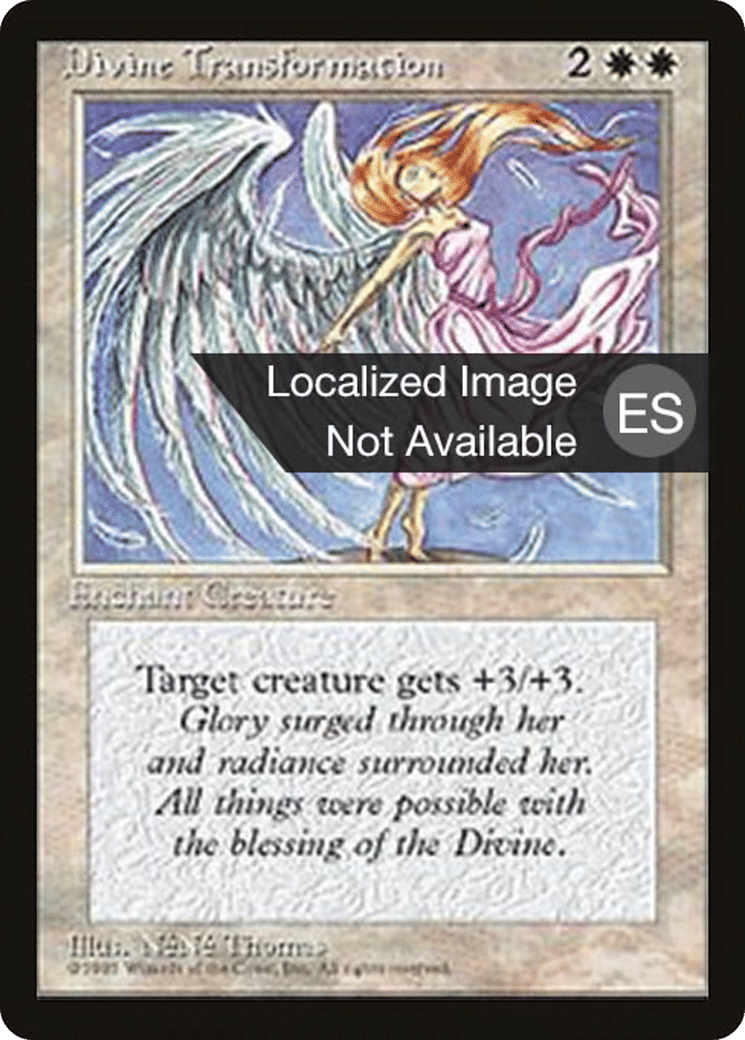 Divine Transformation — Fourth Edition Foreign Black Border — Magic: The Gathering