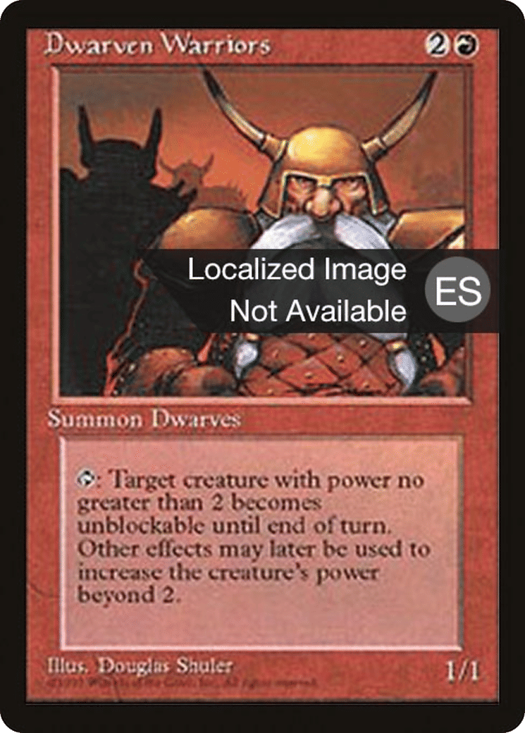 Dwarven Warriors — Fourth Edition Foreign Black Border — Magic: The Gathering