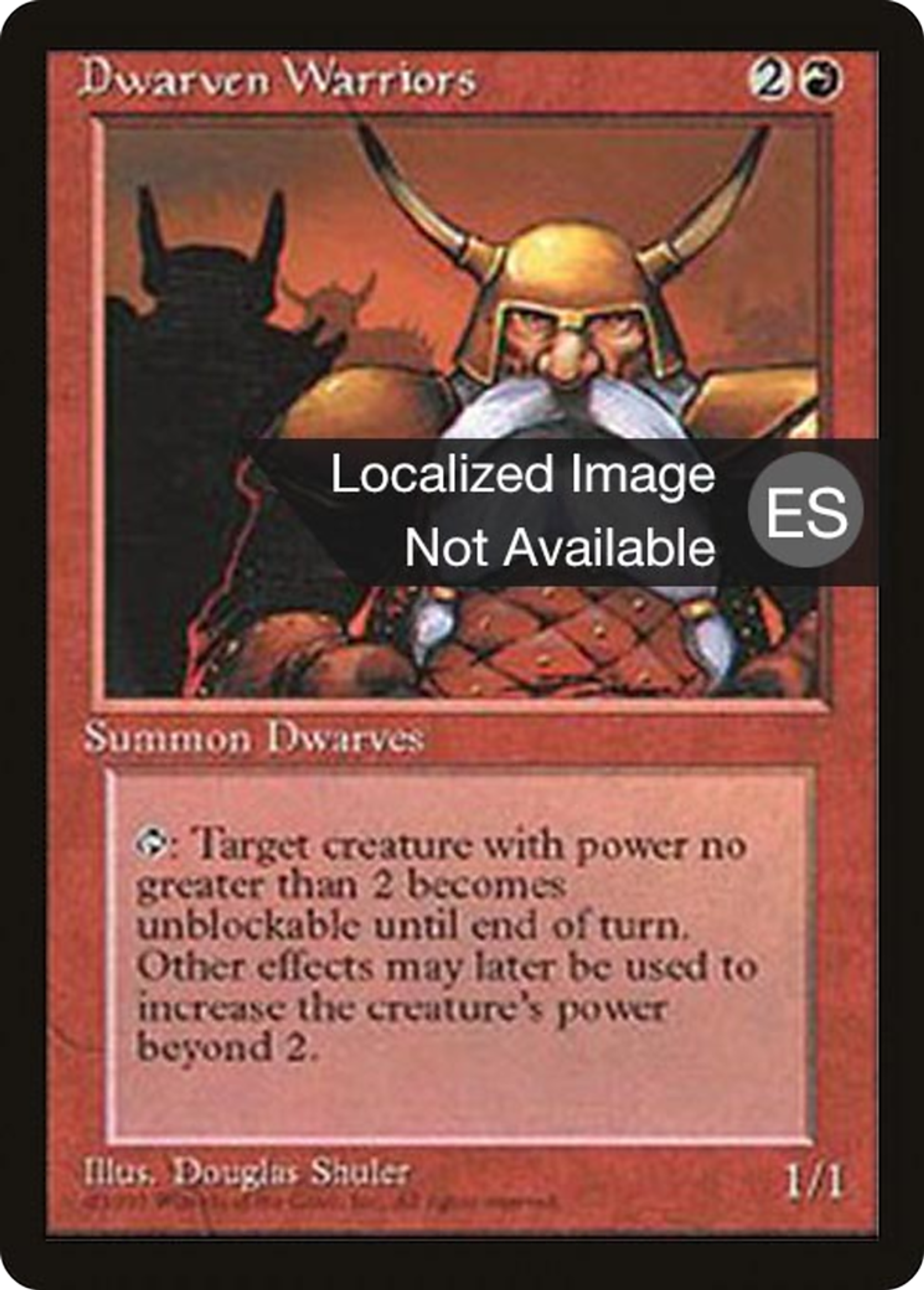Guerriers nains — Fourth Edition Foreign Black Border — Magic: The Gathering