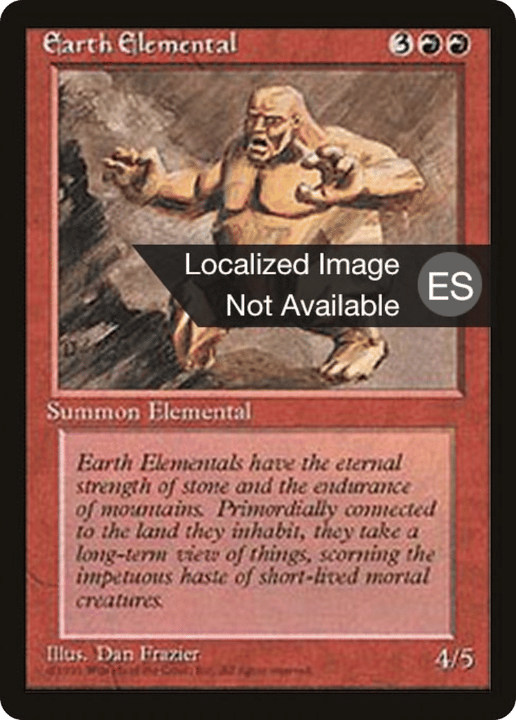 Earth Elemental — Fourth Edition Foreign Black Border — Magic: The Gathering