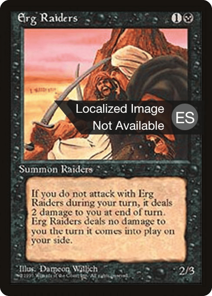Erg Raiders — Fourth Edition Foreign Black Border — Magic: The Gathering