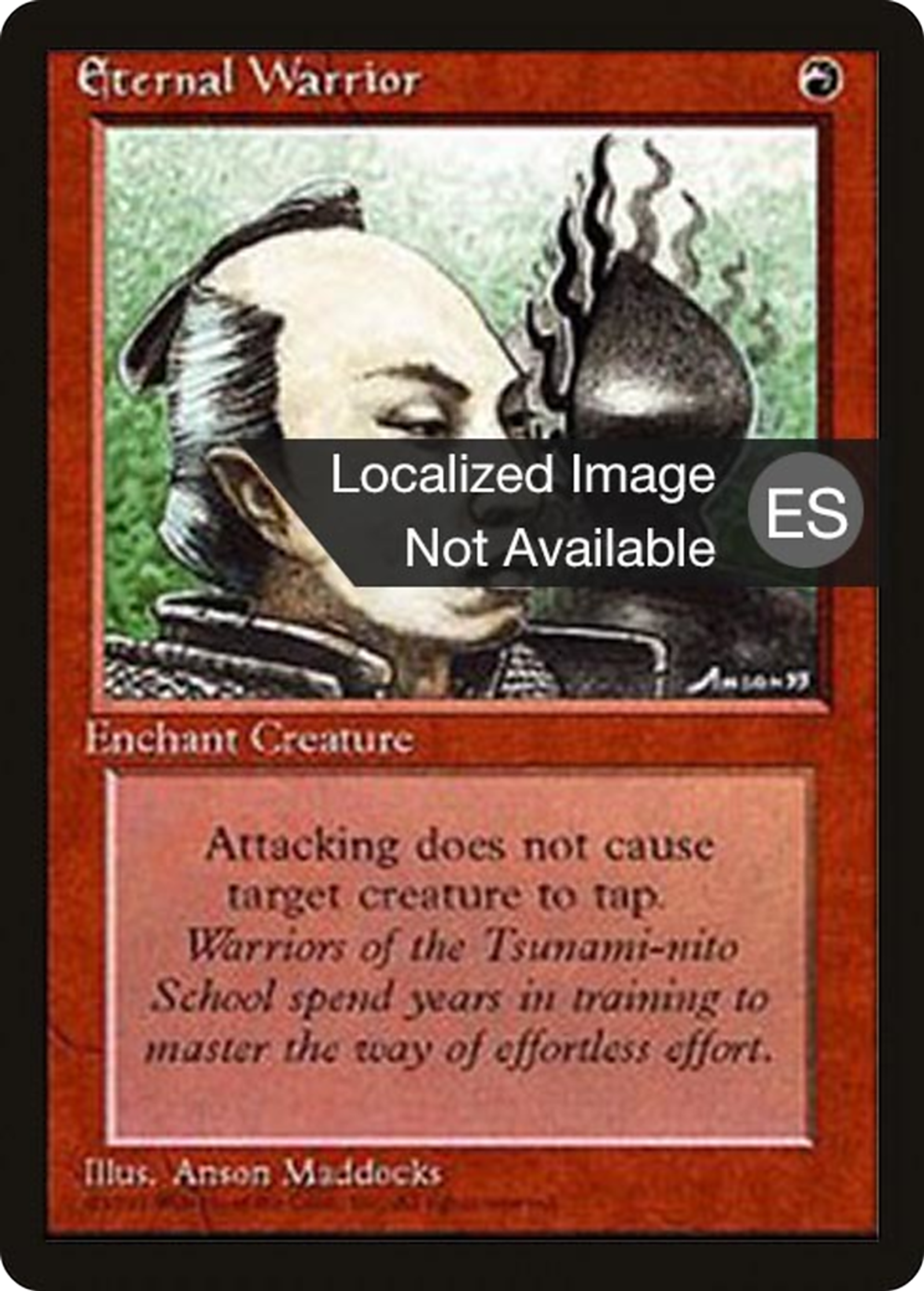 Guerrier éternel — Fourth Edition Foreign Black Border — Magic: The Gathering