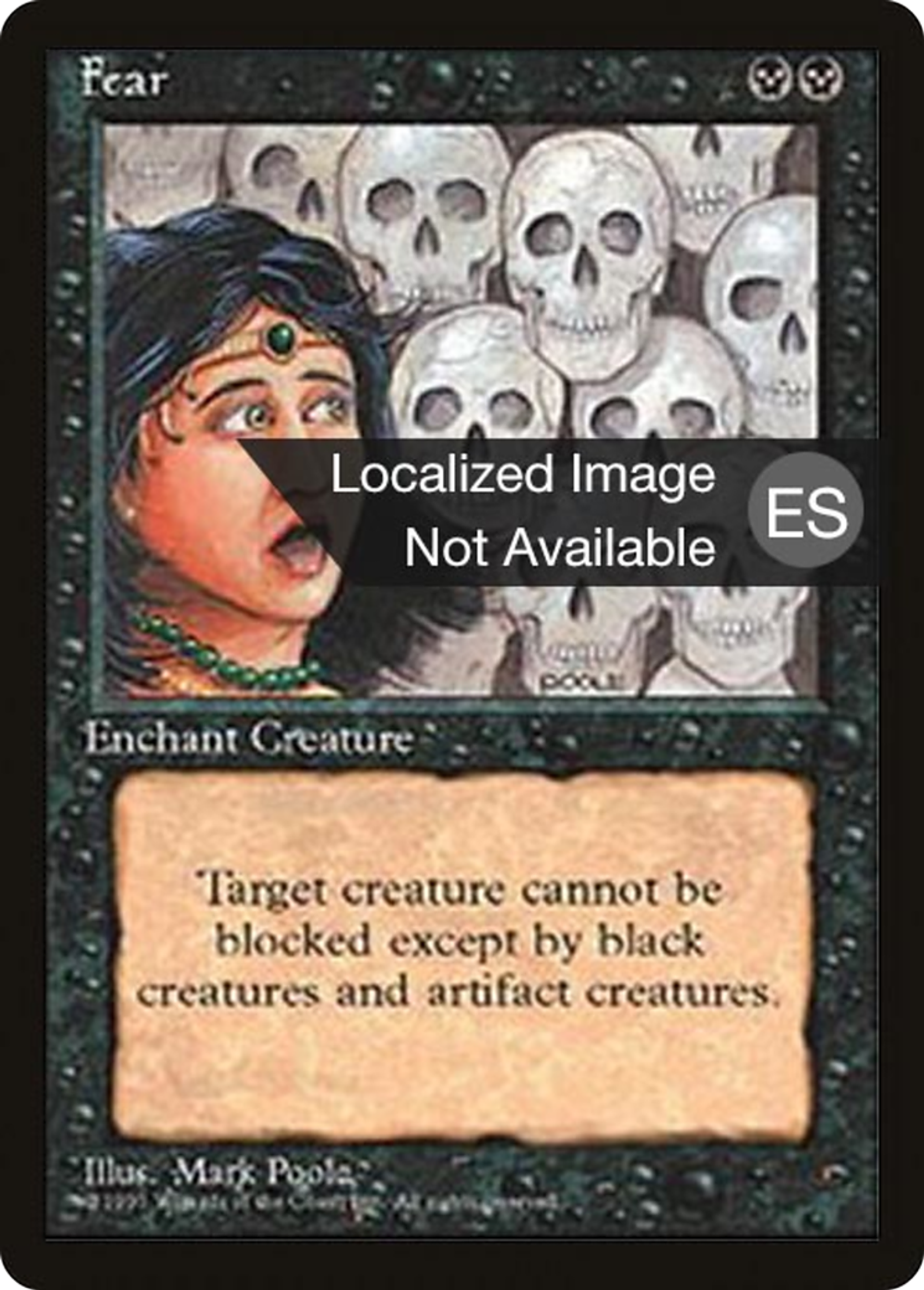 Peur — Fourth Edition Foreign Black Border — Magic: The Gathering