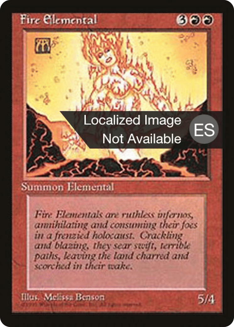 Fire Elemental — Fourth Edition Foreign Black Border — Magic: The Gathering