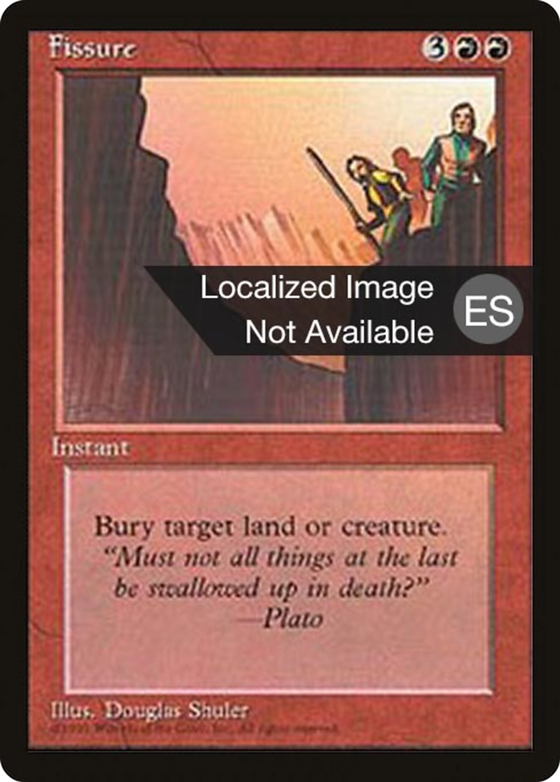 Fissure — Fourth Edition Foreign Black Border — Magic: The Gathering