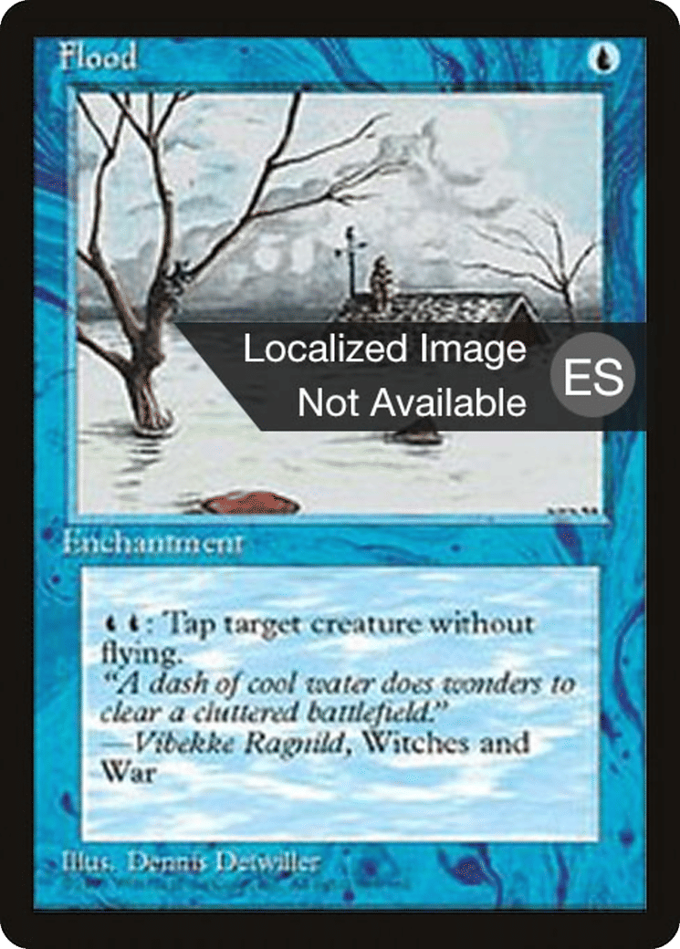 Flood — Fourth Edition Foreign Black Border — Magic: The Gathering
