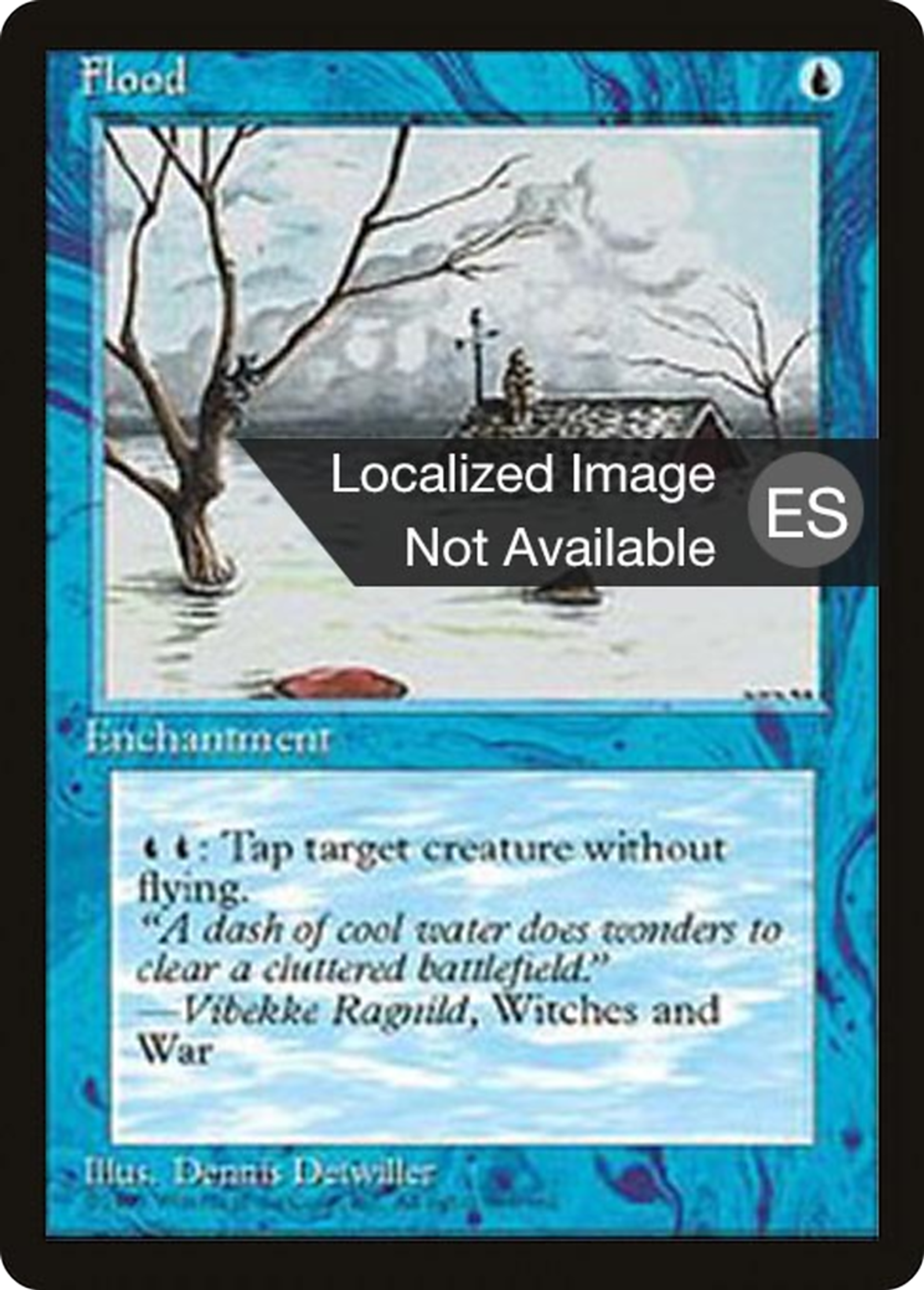 Flood — Fourth Edition Foreign Black Border — Magic: The Gathering