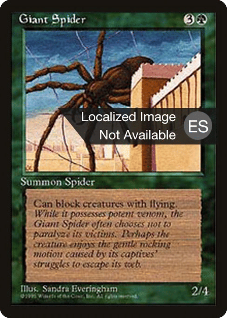 Giant Spider — Fourth Edition Foreign Black Border — Magic: The Gathering