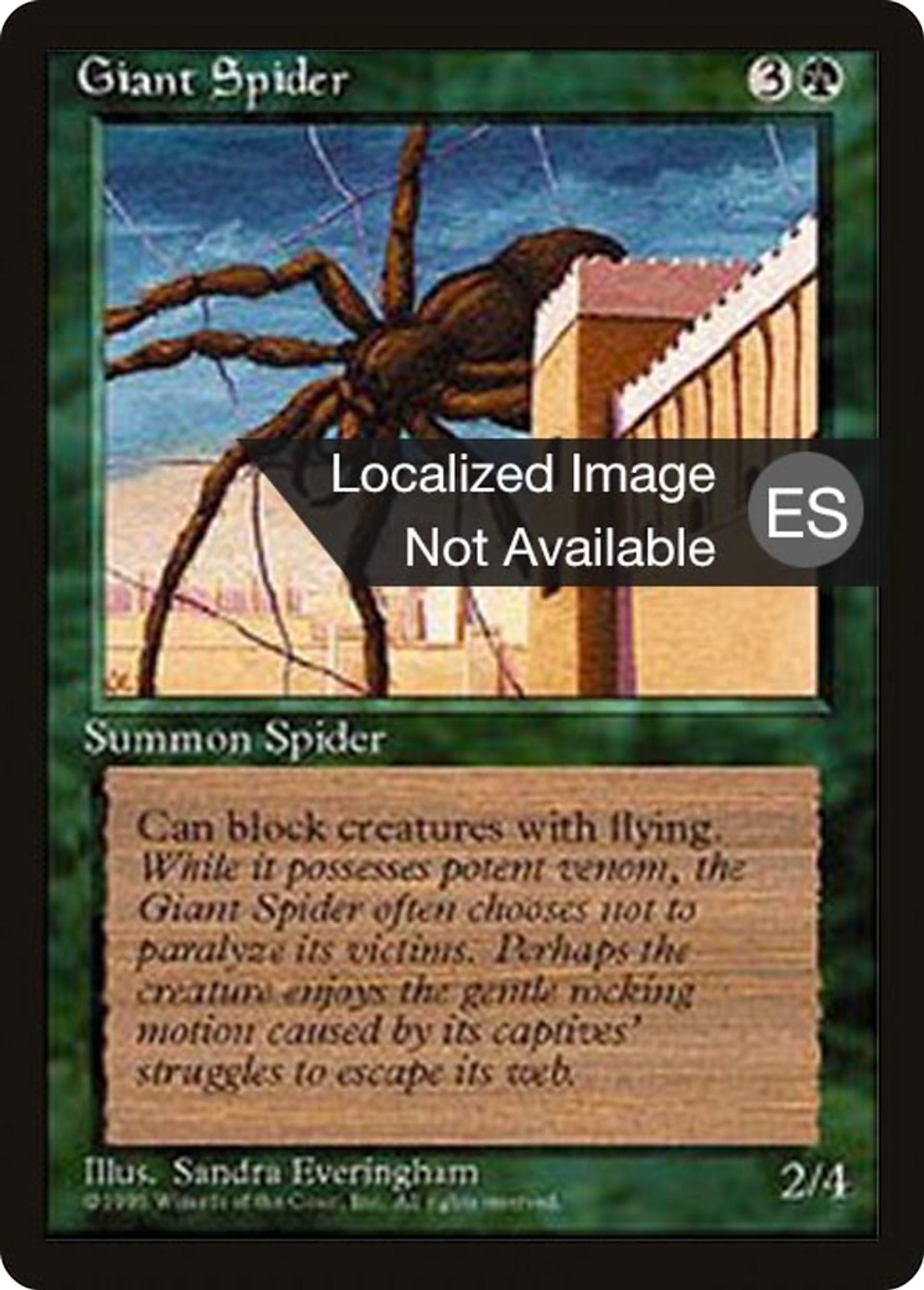 Giant Spider — Fourth Edition Foreign Black Border — Magic: The Gathering