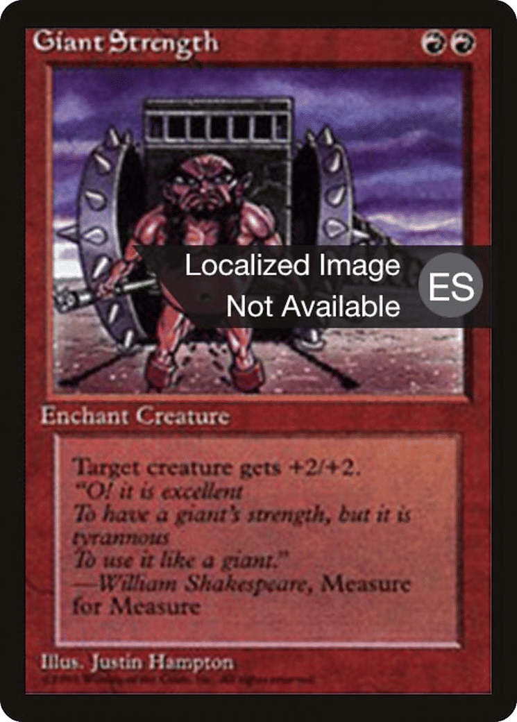 Giant Strength — Fourth Edition Foreign Black Border — Magic: The Gathering