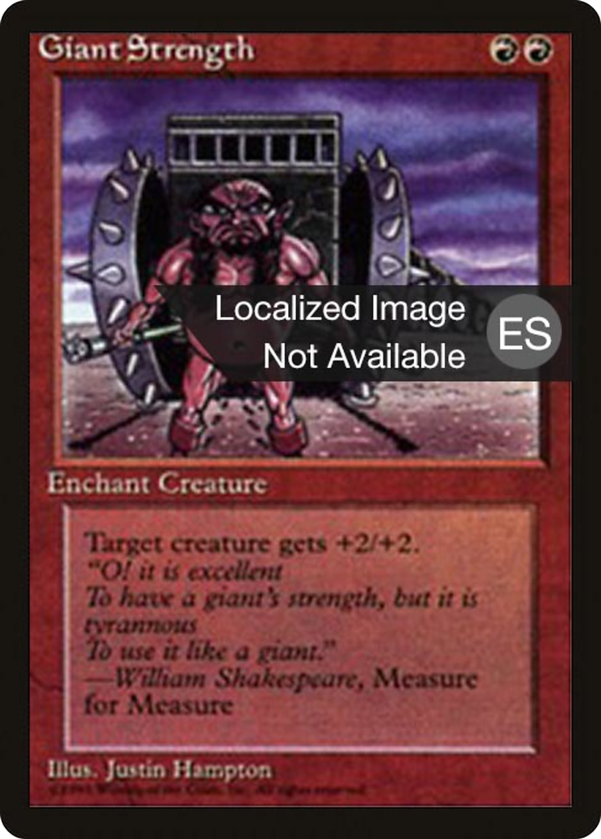 Giant Strength — Fourth Edition Foreign Black Border — Magic: The Gathering