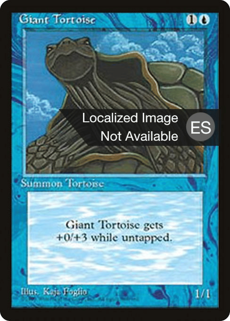 Giant Tortoise — Fourth Edition Foreign Black Border — Magic: The Gathering
