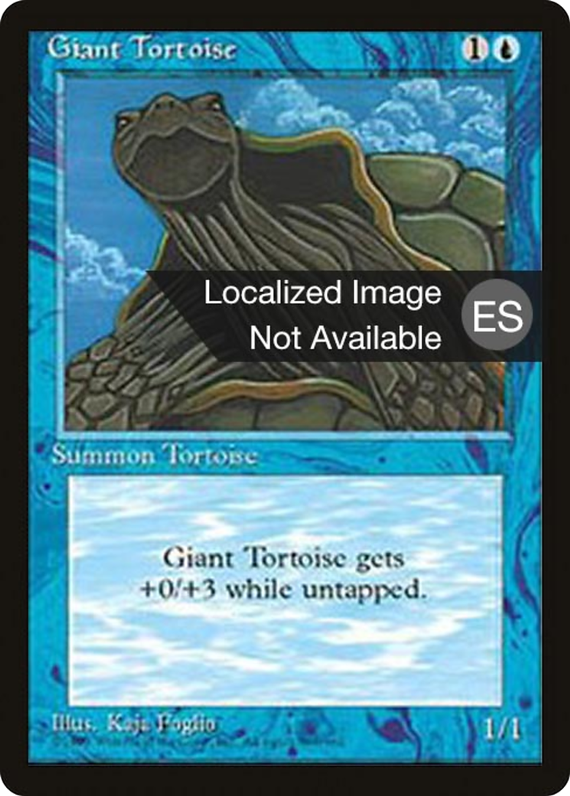Giant Tortoise — Fourth Edition Foreign Black Border — Magic: The Gathering