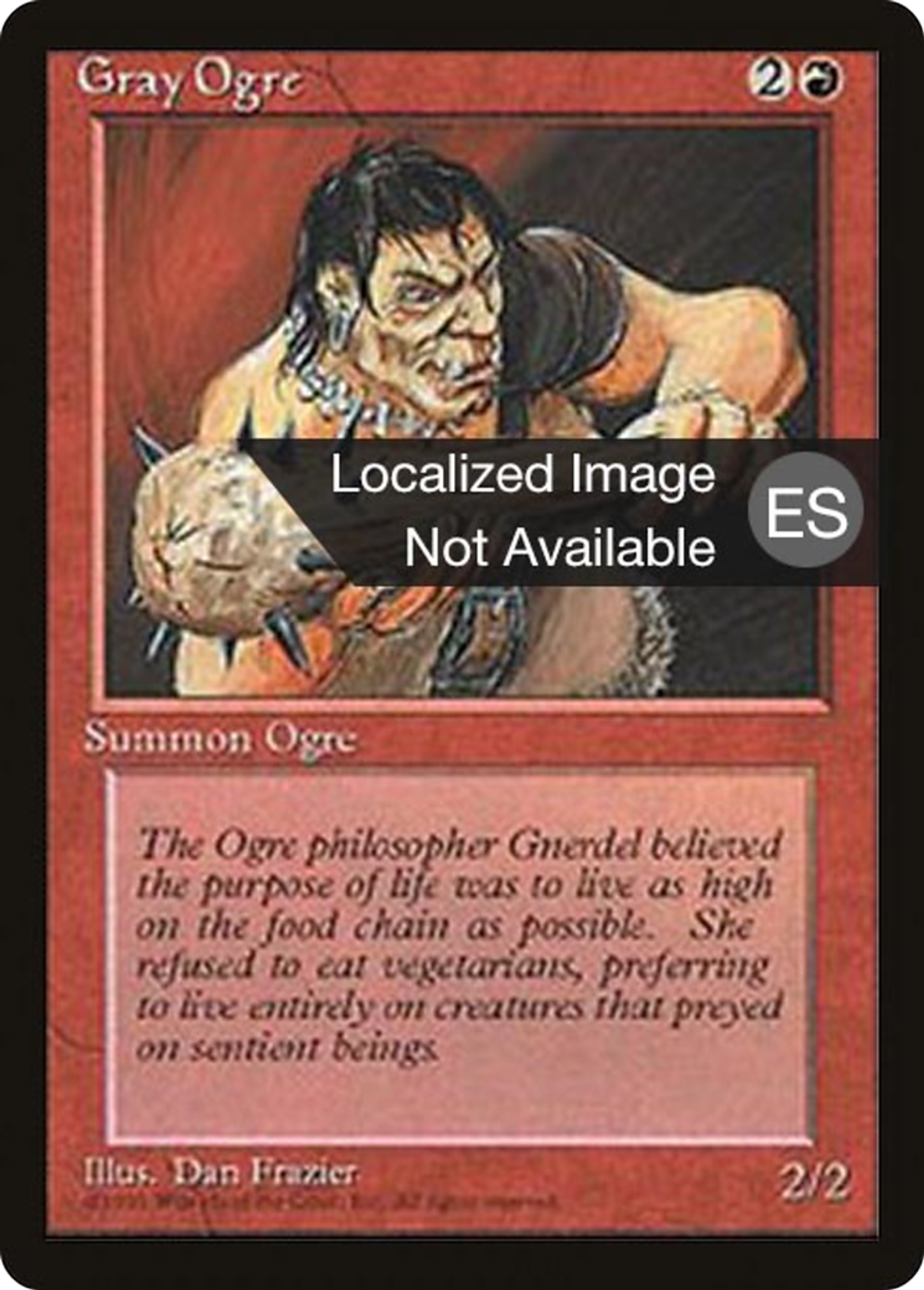 Gray Ogre — Fourth Edition Foreign Black Border — Magic: The Gathering