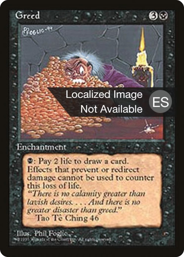 Greed — Fourth Edition Foreign Black Border — Magic: The Gathering