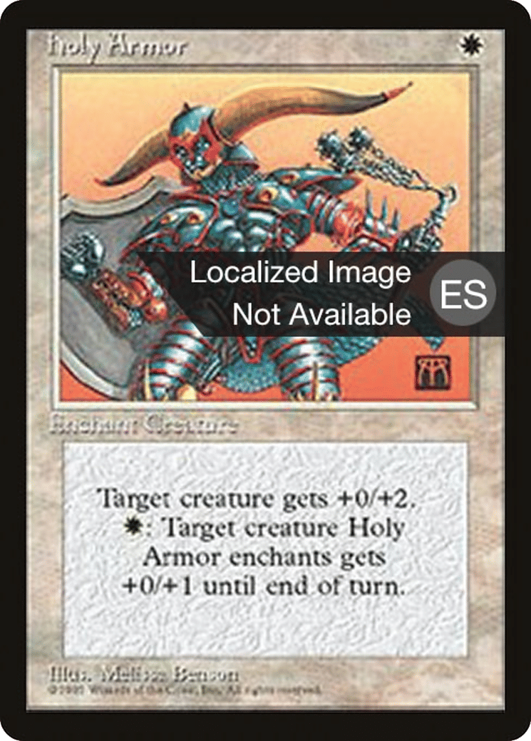 Holy Armor — Fourth Edition Foreign Black Border — Magic: The Gathering