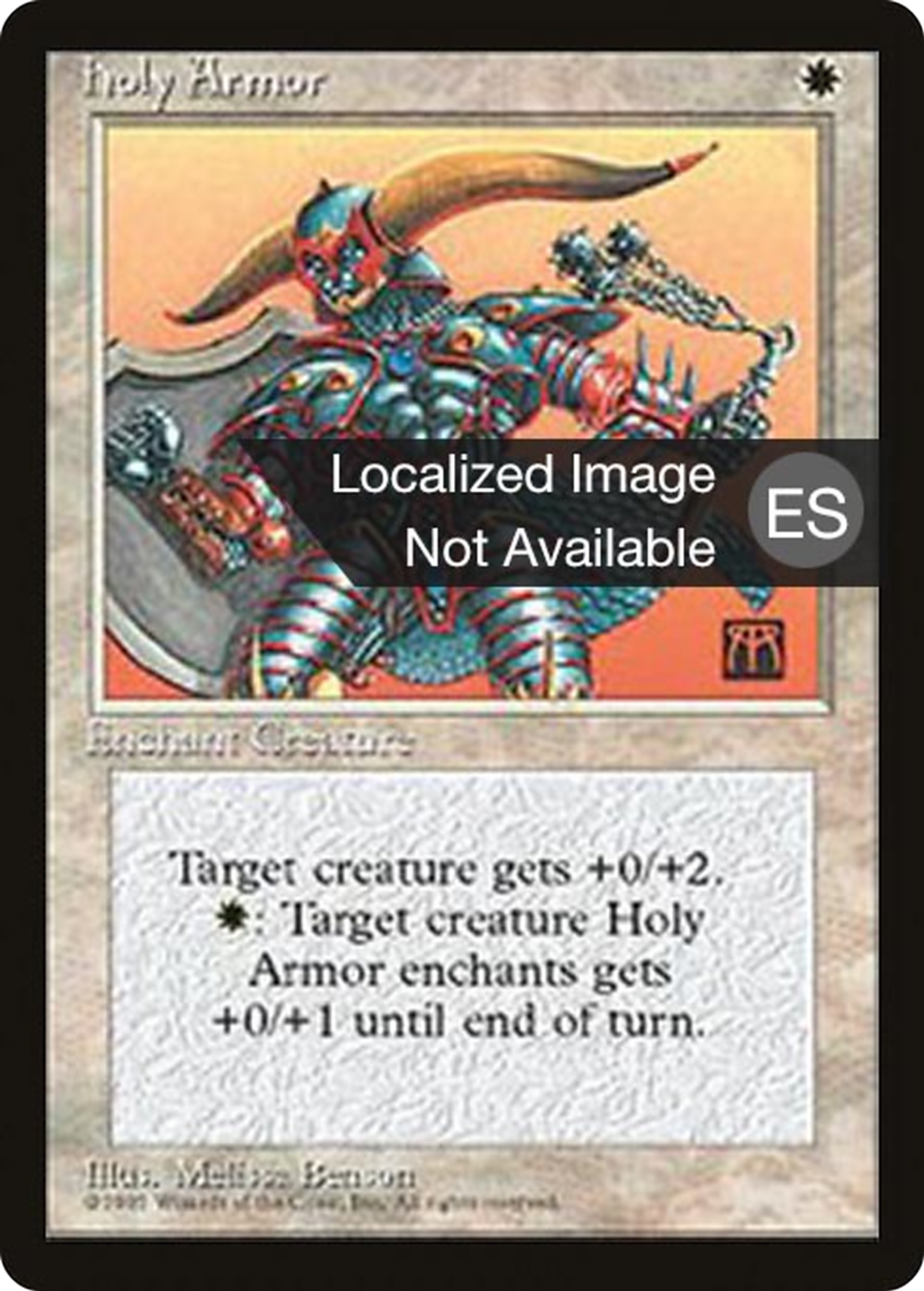 Holy Armor — Fourth Edition Foreign Black Border — Magic: The Gathering