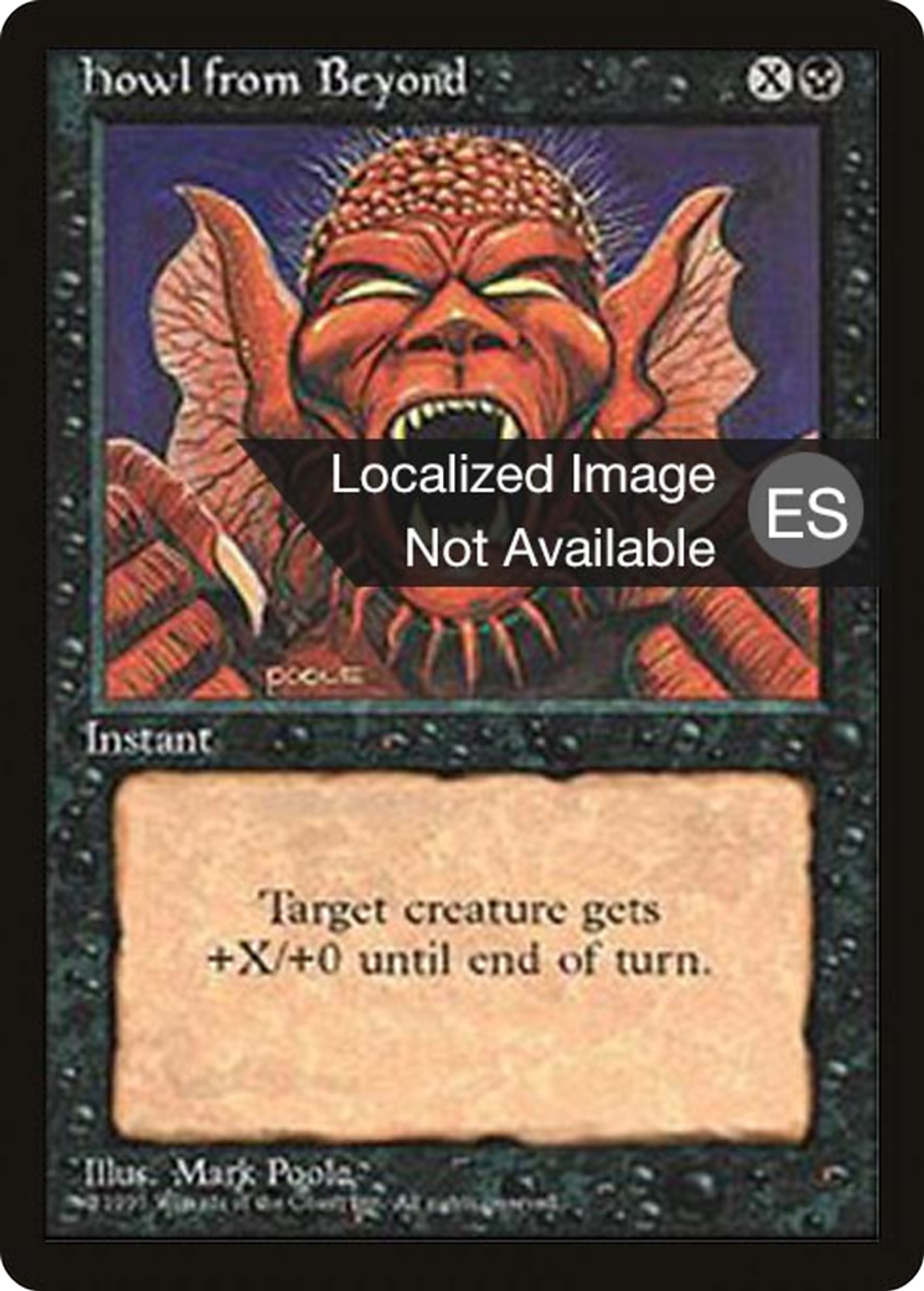 Howl from Beyond — Fourth Edition Foreign Black Border — Magic: The Gathering