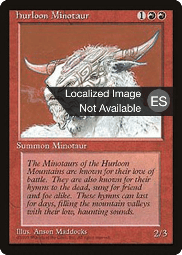 Hurloon Minotaur — Fourth Edition Foreign Black Border — Magic: The Gathering
