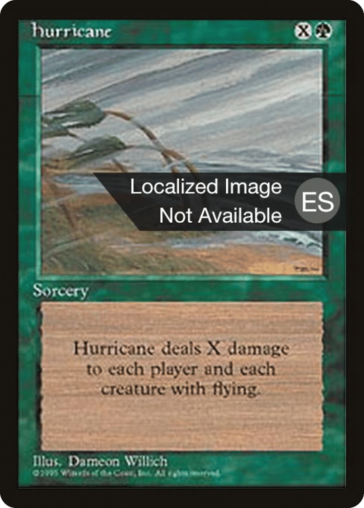 Hurricane — Fourth Edition Foreign Black Border — Magic: The Gathering