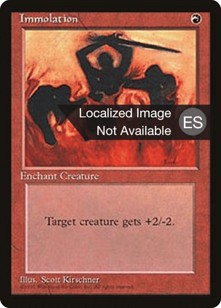 Immolation — Fourth Edition Foreign Black Border — Magic: The Gathering