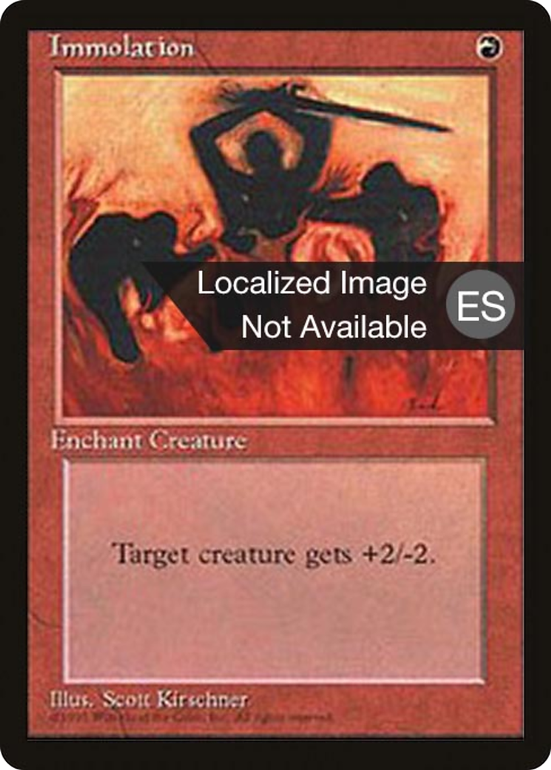 Immolation — Fourth Edition Foreign Black Border — Magic: The Gathering