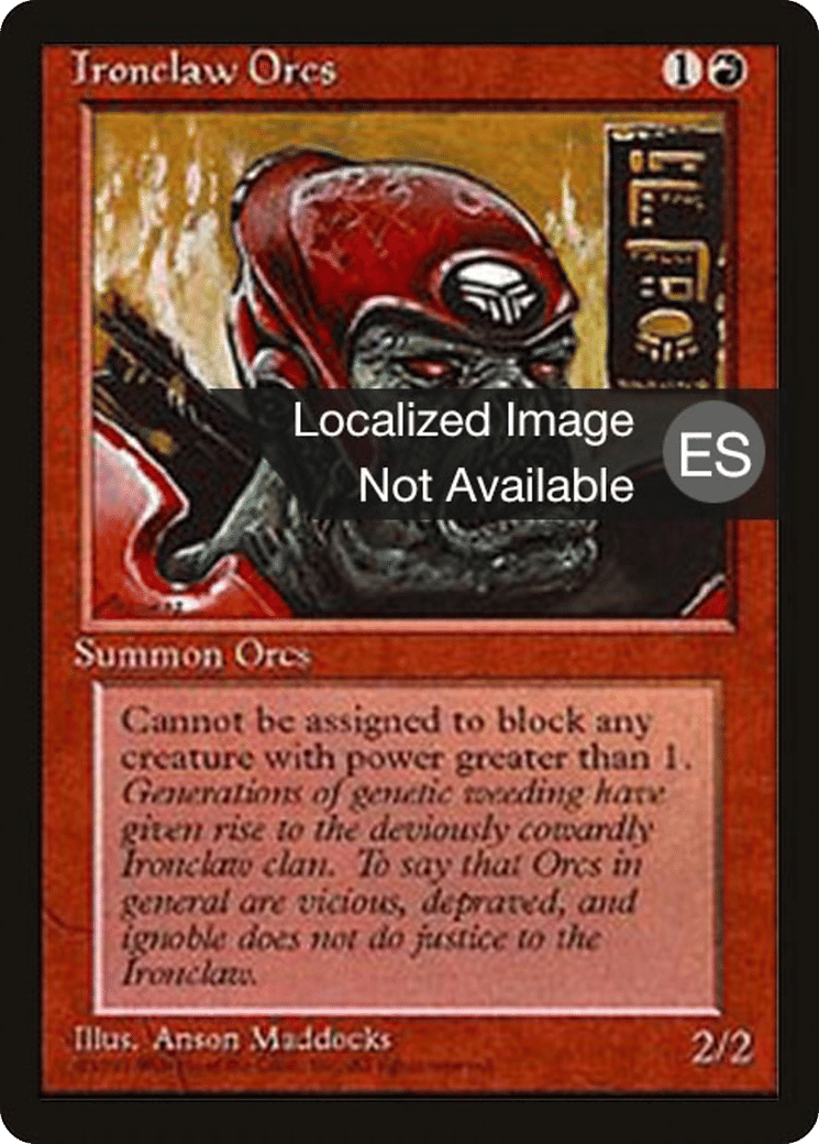 Ironclaw Orcs — Fourth Edition Foreign Black Border — Magic: The Gathering