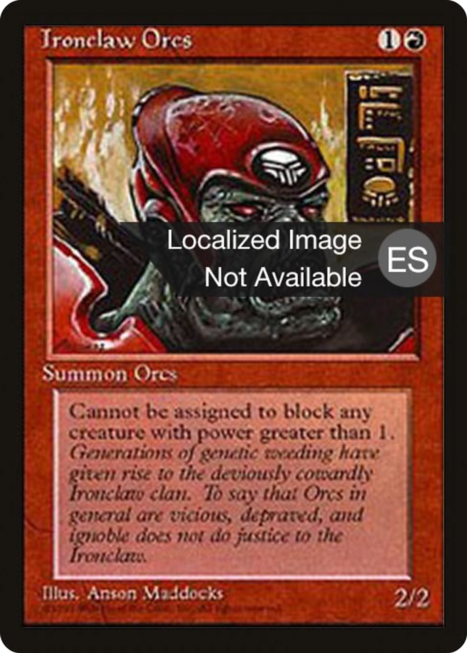 Ironclaw Orcs — Fourth Edition Foreign Black Border — Magic: The Gathering