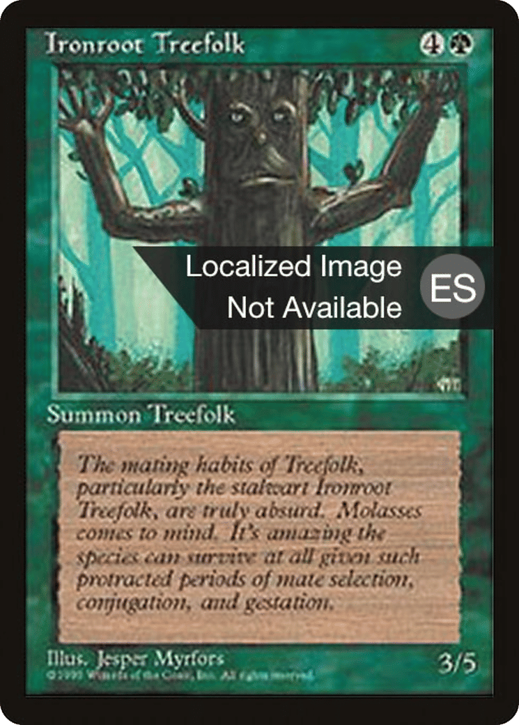 Ironroot Treefolk — Fourth Edition Foreign Black Border — Magic: The Gathering