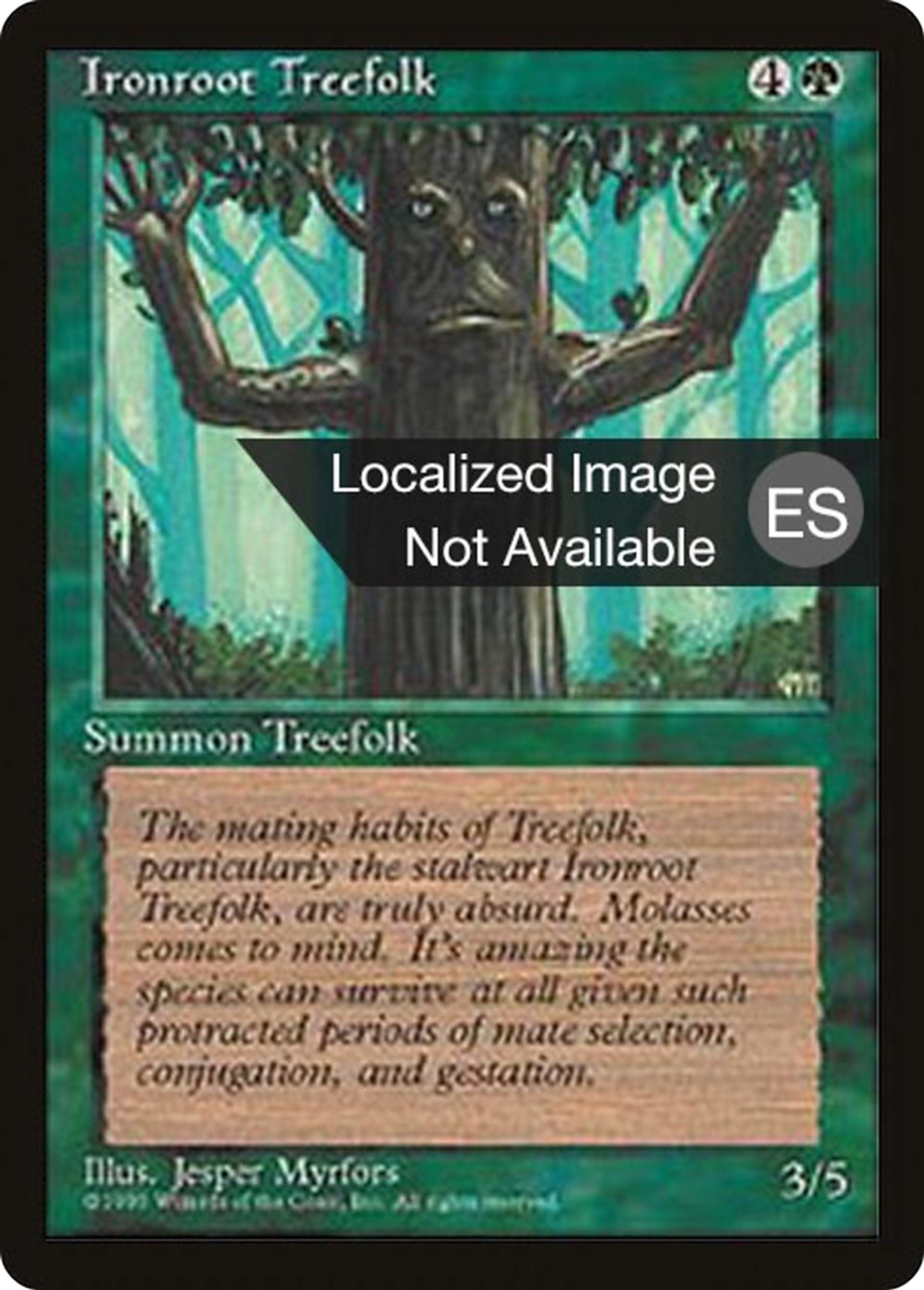 Ironroot Treefolk — Fourth Edition Foreign Black Border — Magic: The Gathering