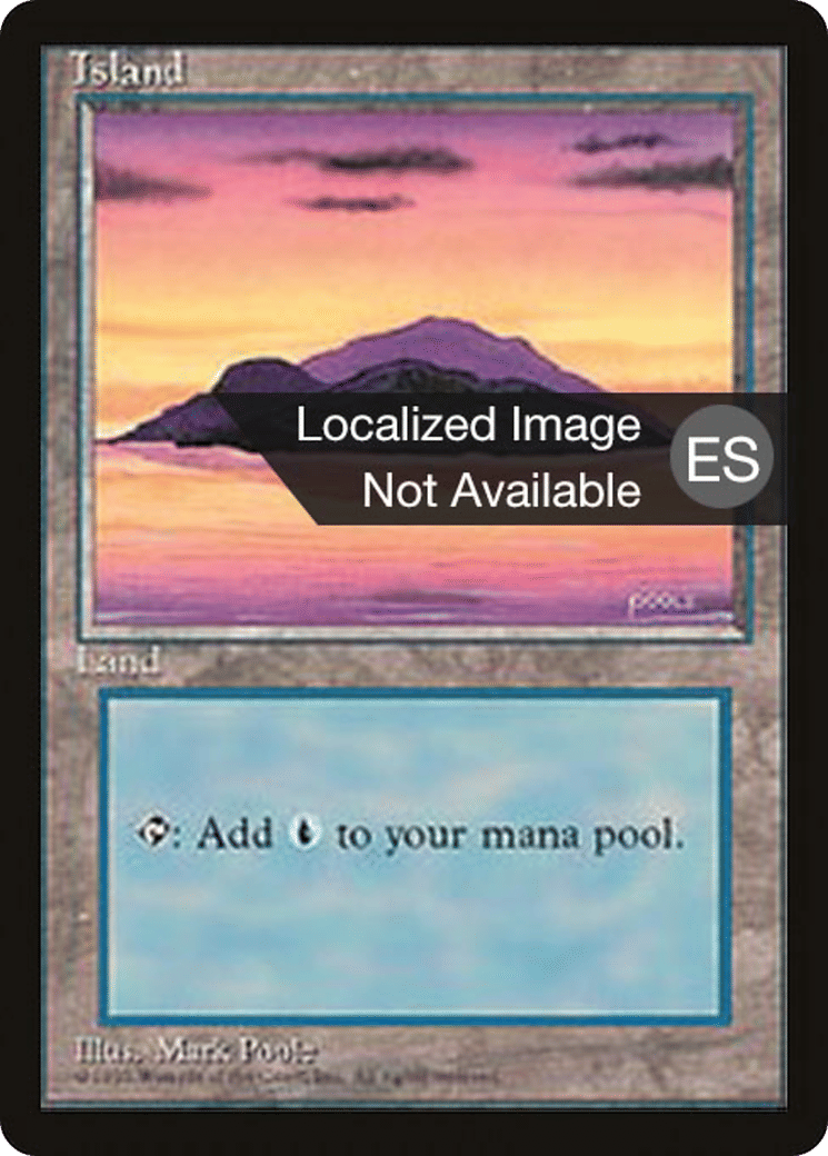 Island — Fourth Edition Foreign Black Border — Magic: The Gathering